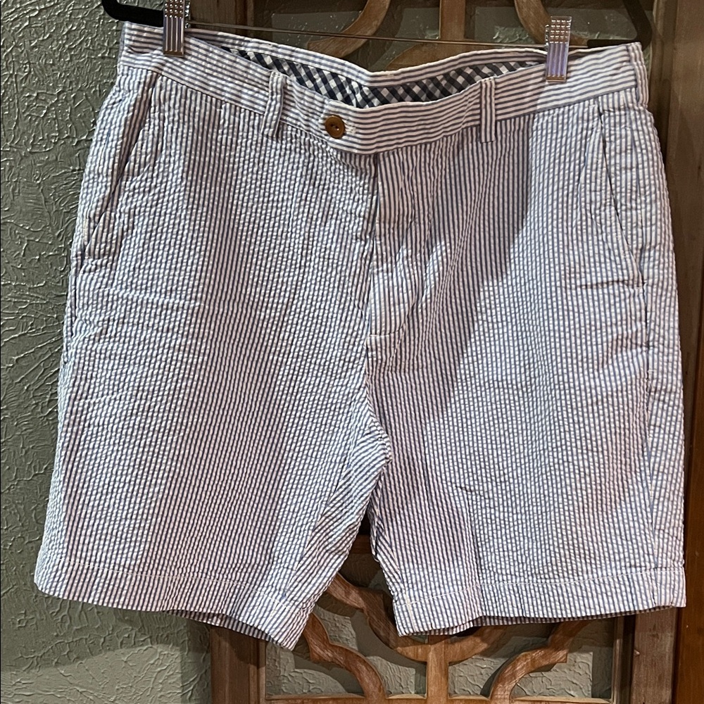 Brooks Brothers Men’s 100% Cotton Genuine Seersucker Shorts - Picture 3 of 5